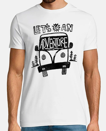 Tee-shirt laisse aller une aventure pour le noir