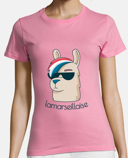 Tee-shirt Lama , la marseillaise , drapeau français, bleu , blanc, rouge , drapeau de la France , 