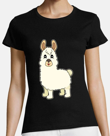 T-shirt lama alpaca soffice animale divertente