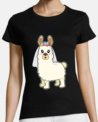 T-shirt lama alpaca sposa matrimonio matrimonio