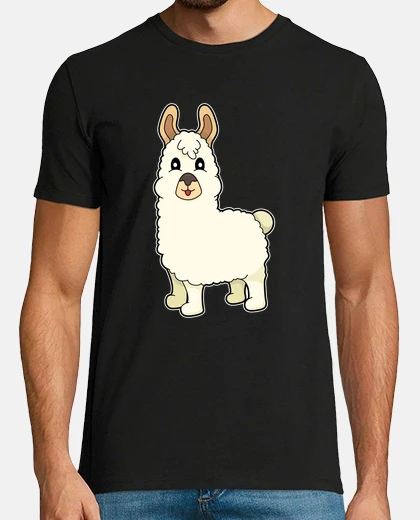 Tee-shirt lama alpaga pelucheux drôle animal