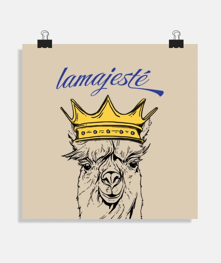 Poster Lamajesté jeu de mot lama poster