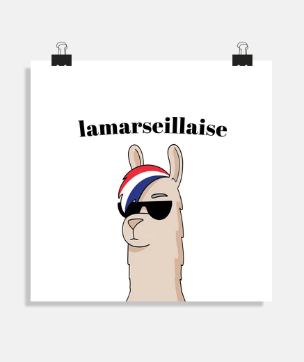 Poster Lamarseillaise - Humour lama