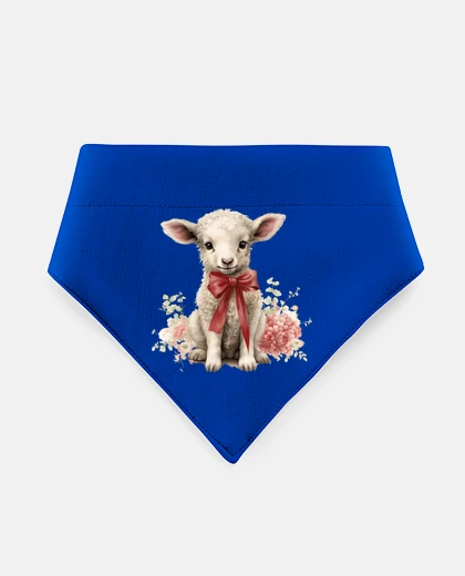Mascotas lamb sheep cottagecore flowers bow tie