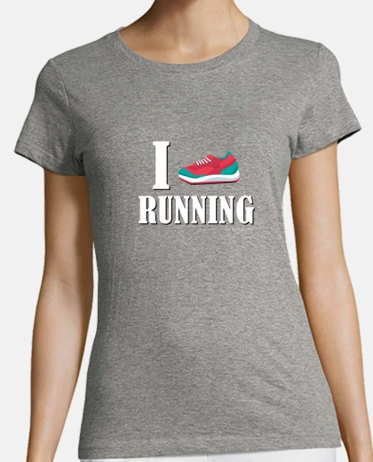 Tee-shirt l'amour en cours d'exécution - texte blanc