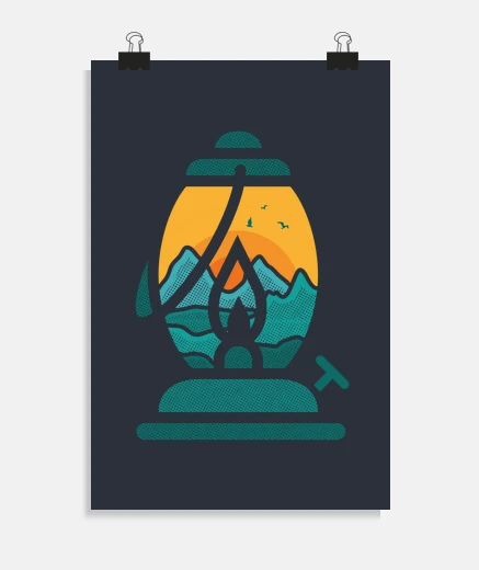 Póster lampara de aceite
