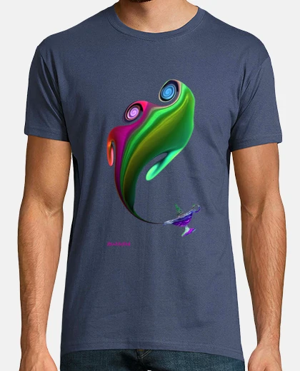 Camiseta Lámpara mágica, Hombre, manga corta, denim, calidad extra