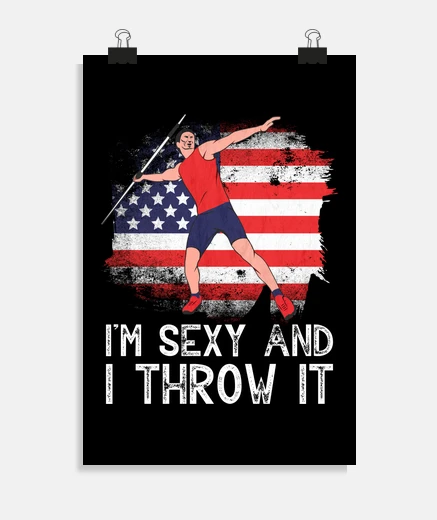 Poster lancer de javelot usa lanzador de jabal