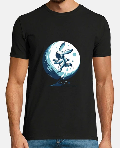 Tee-shirt Lapin astronaute sur la lune