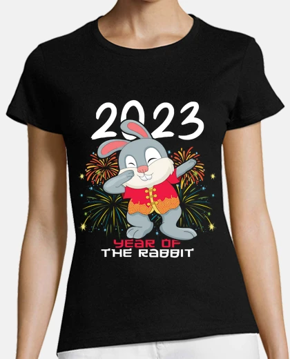 Tee-shirt lapin dab nouvel an chinois 2023 heureu