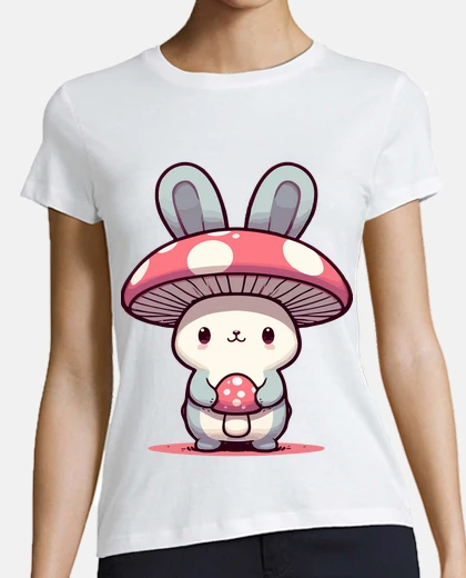 Tee-shirt Lapin kawaii en chapeau de champignon