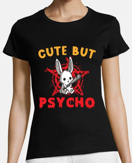 Tee-shirt lapin mignon mais psycho satanique