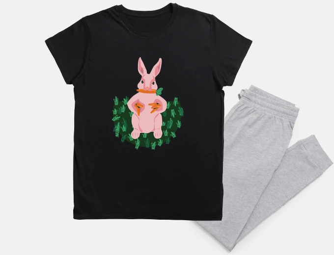 Pyjama lapin rose