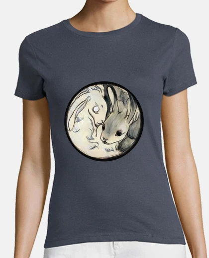 Tee-shirt lapins yin yang