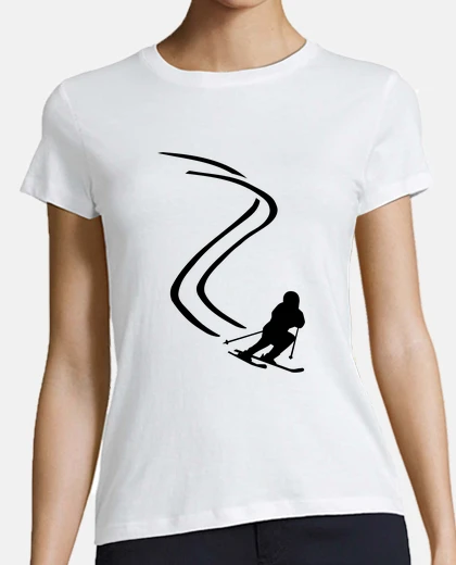 Playera las carreras de esquí alpino