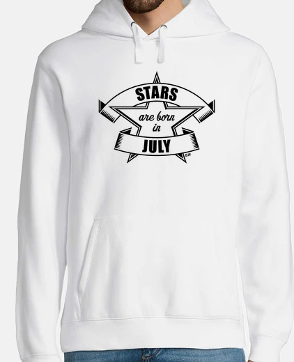 Sudadera las estrellas nacen en julio - negro