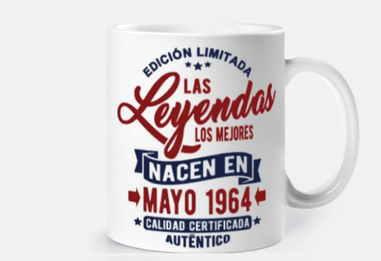 Taza Las leyendas nacen en mayo 1964