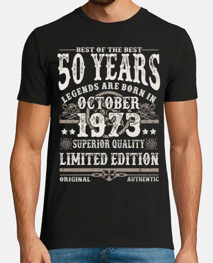 Camiseta Las leyendas nacen en octubre 1973