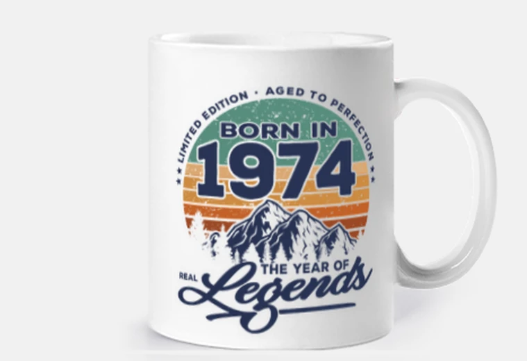 Taza Las leyendas reales nacen en 1974