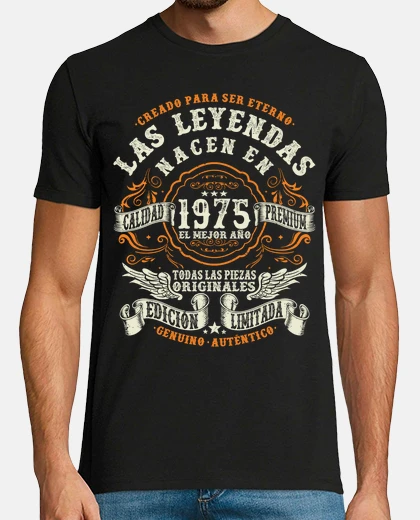 Camiseta las mejores leyendas nacen en 1975