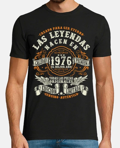 Camiseta las mejores leyendas nacen en 1976