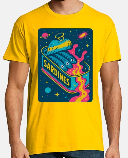 Camiseta Las sardinas cósmicas en el espacio pue