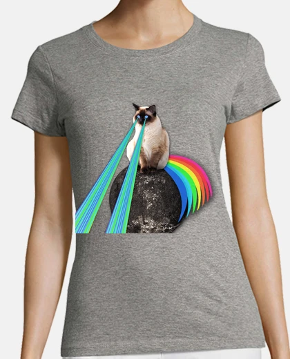 Tee-shirt laser chat siamois