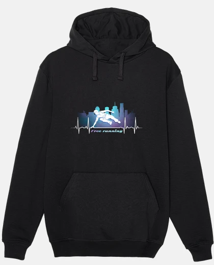 Sudadera latido del corazón de carrera libre