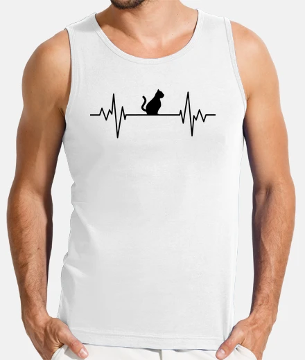 Camiseta latido del corazón del gato