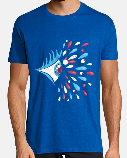 T-shirt lato che guarda occhio psichedelico