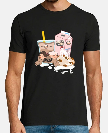 T-shirt latte matcha e biscotti
