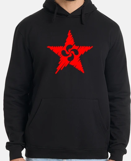 Sudadera Lauburu Estrella Roja Trazos 2