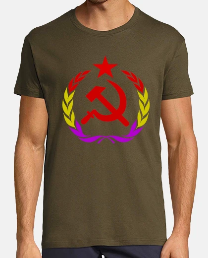 Tee-shirt laurier étoiles marteau république faucille