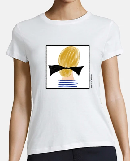 Camiseta Lazo - Mujer, manga corta, blanca, algodón orgánico