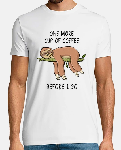 T-shirt lazy sloth-coffee-animal