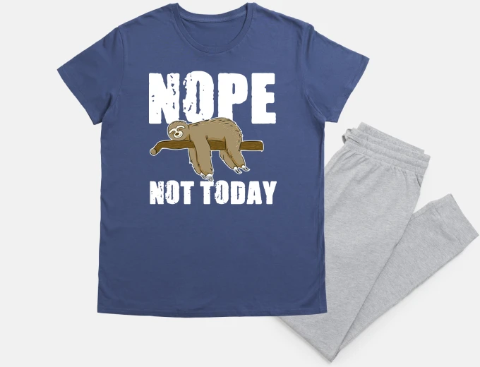 Pyjama lazy sloth not today