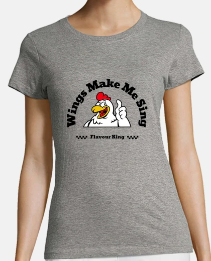 T-shirt le ali degli amanti del pollo mi fanno 