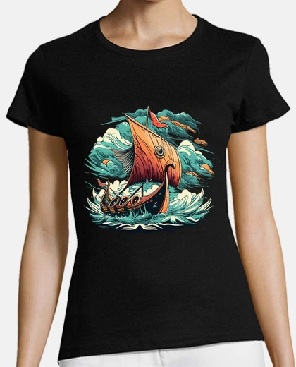 Tee-shirt le bateau viking du sud can faire la me