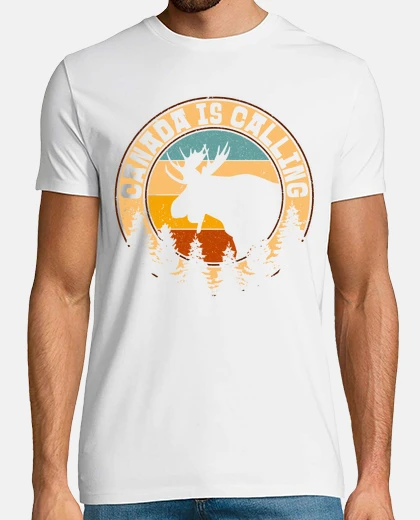 Tee-shirt le canada rétro appelle le touriste vin