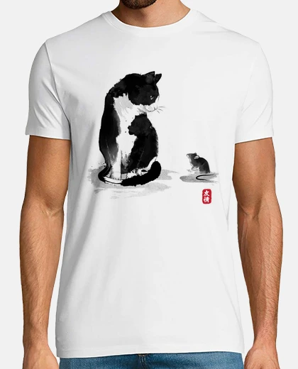 Tee-shirt le chat un peu la souris
