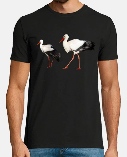 T-shirt le cicogne nidificano sui tetti delle chiese vegane