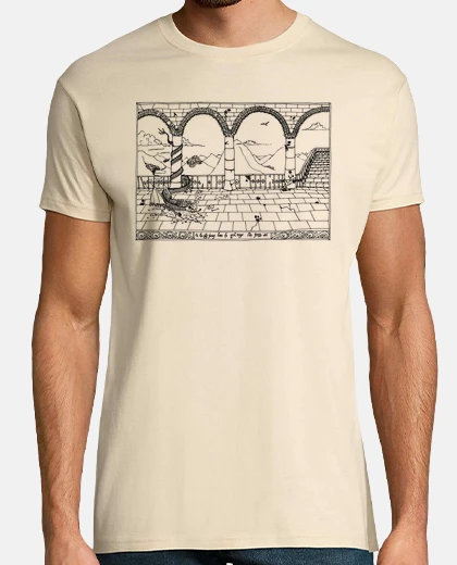 Tee-shirt le dragon dort sur son trésor dans les ruines, inspiré du seigneur des anneaux et du hobbit de tolki