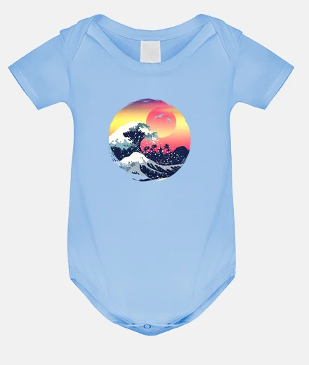 Abbigliamento le grandi onde dello tsunami
