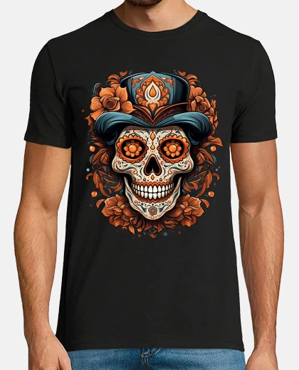 Tee-shirt le jour des morts je sugar skull je dia