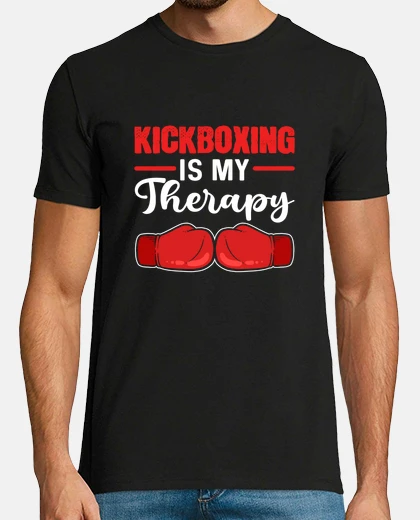 Tee-shirt le kickboxing est ma thérapie kickboxin