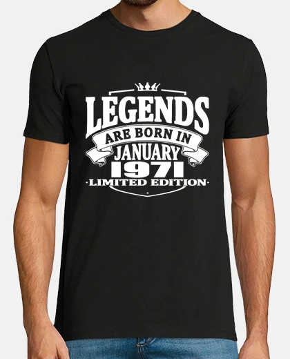 T-shirt le leggende sono nate a gennaio 1971