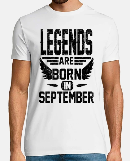 T-shirt le leggende sono nate nel settembre