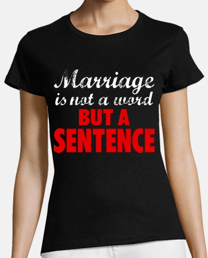 Tee-shirt le mariage est not un mot, mais une phrase