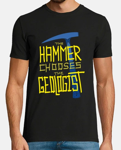 Tee-shirt le marteau choisit le géologue