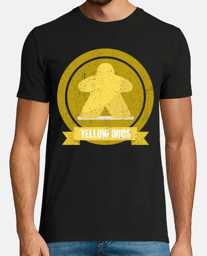 Tee-shirt le meeple jaune gagne la conception